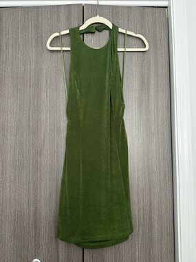 Mable Blackless Green Shimmer Dress Size Medium